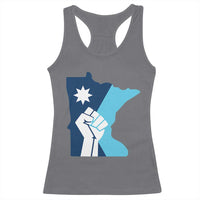 Minnesota Strong Fist Power Graphic Racerback Tank Top Social Justice Solidarity