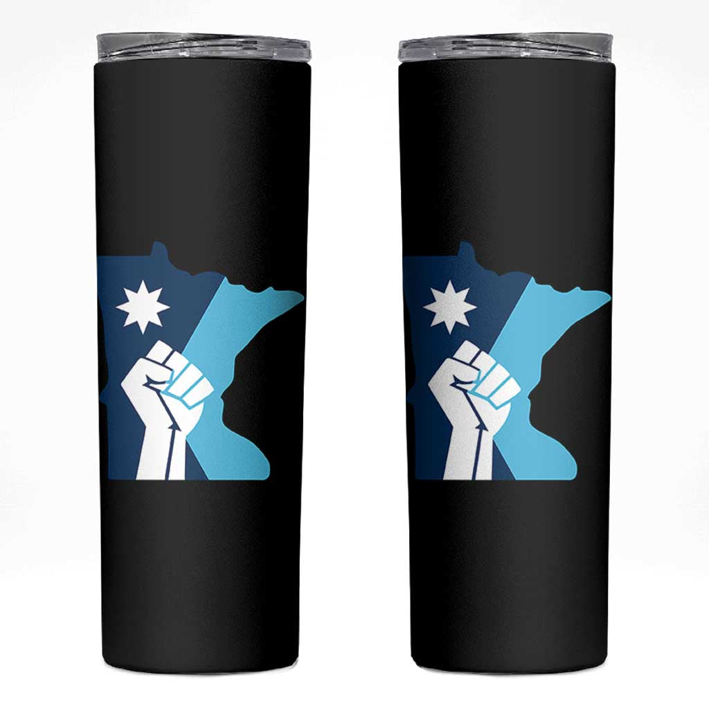 Minnesota Strong Fist Power Graphic Skinny Tumbler Social Justice Solidarity