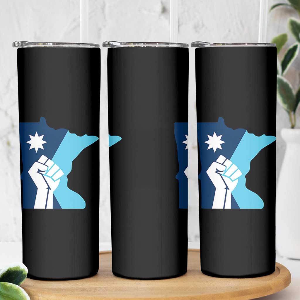 Minnesota Strong Fist Power Graphic Skinny Tumbler Social Justice Solidarity
