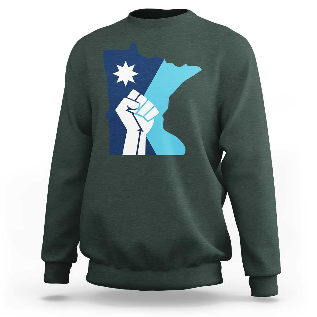 Minnesota Strong Fist Power Graphic Sweatshirt Social Justice Solidarity