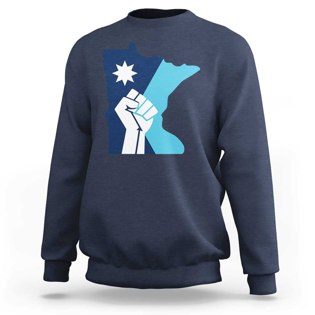 Minnesota Strong Fist Power Graphic Sweatshirt Social Justice Solidarity