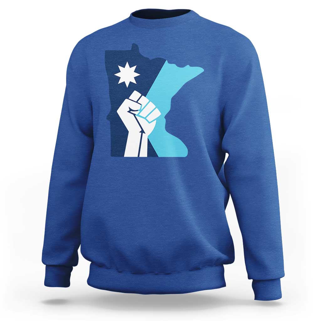 Minnesota Strong Fist Power Graphic Sweatshirt Social Justice Solidarity