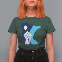 Minnesota Strong Fist Power Graphic T Shirt For Women Social Justice Solidarity