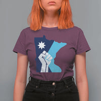 Minnesota Strong Fist Power Graphic T Shirt For Women Social Justice Solidarity