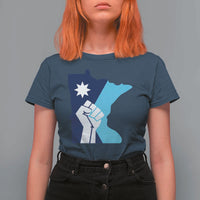 Minnesota Strong Fist Power Graphic T Shirt For Women Social Justice Solidarity