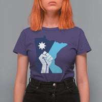 Minnesota Strong Fist Power Graphic T Shirt For Women Social Justice Solidarity
