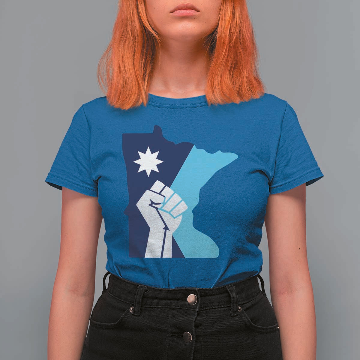 Minnesota Strong Fist Power Graphic T Shirt For Women Social Justice Solidarity