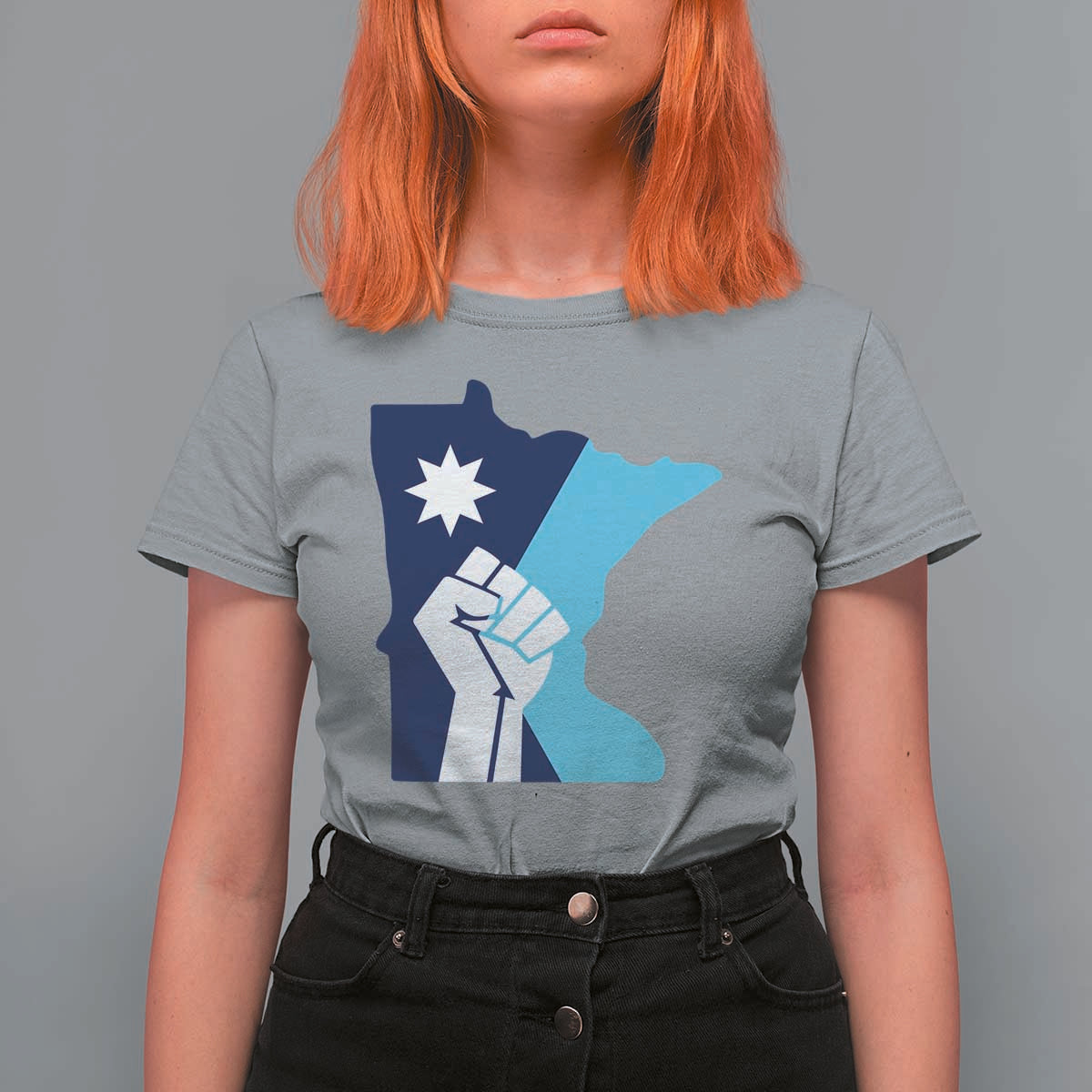 Minnesota Strong Fist Power Graphic T Shirt For Women Social Justice Solidarity