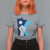 Minnesota Strong Fist Power Graphic T Shirt For Women Social Justice Solidarity