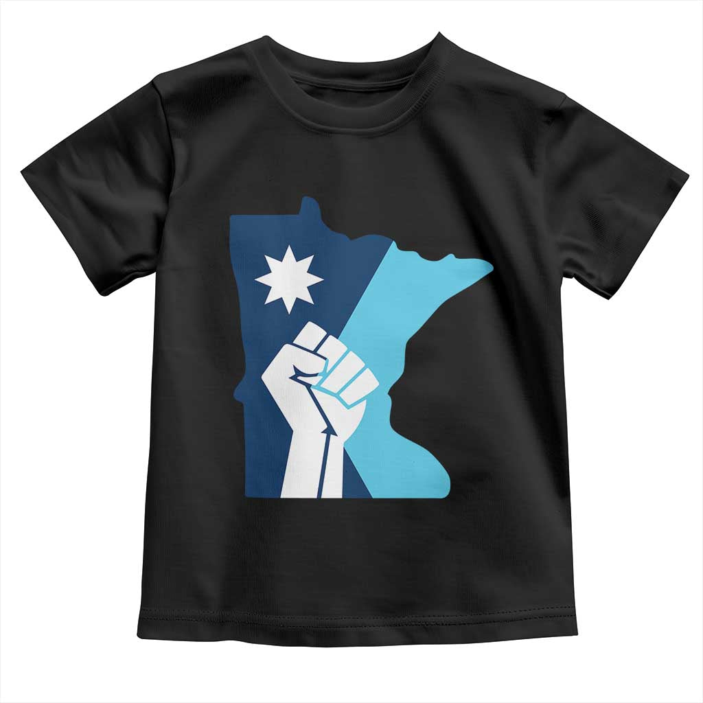 Minnesota Strong Fist Power Graphic Toddler T Shirt Social Justice Solidarity