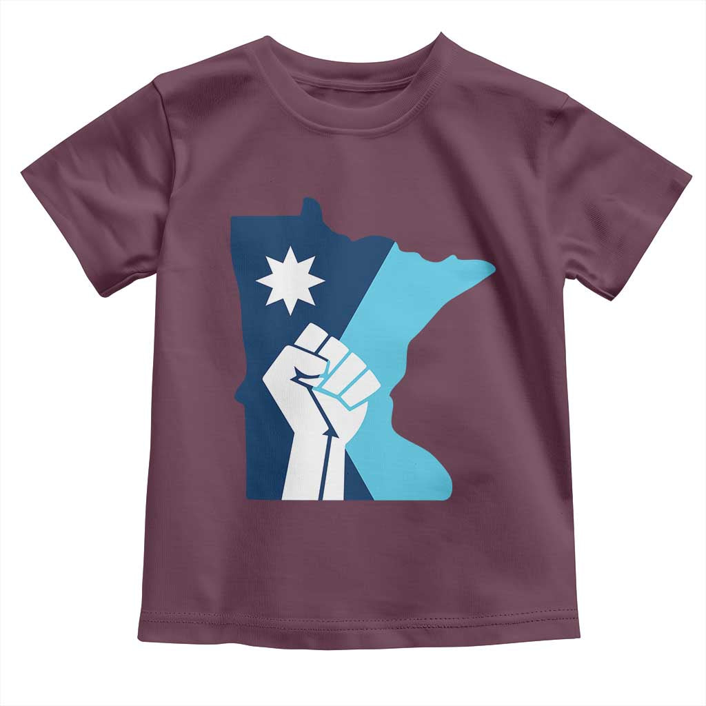 Minnesota Strong Fist Power Graphic Toddler T Shirt Social Justice Solidarity