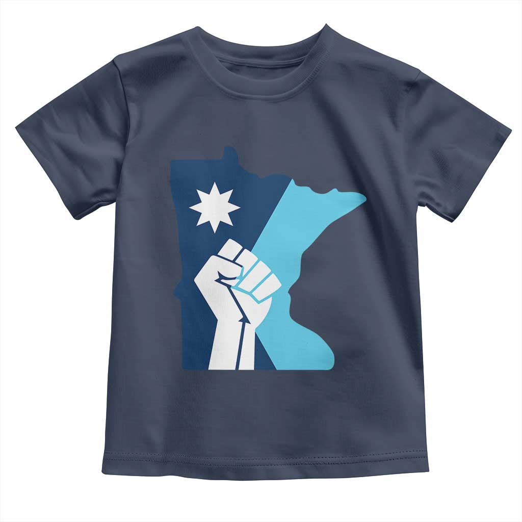 Minnesota Strong Fist Power Graphic Toddler T Shirt Social Justice Solidarity
