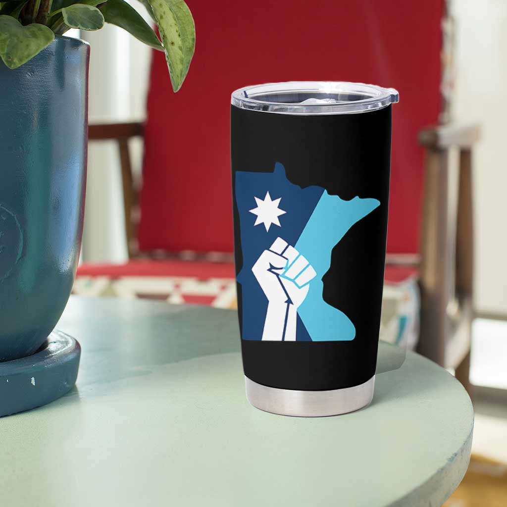 Minnesota Strong Fist Power Graphic Tumbler Cup Social Justice Solidarity