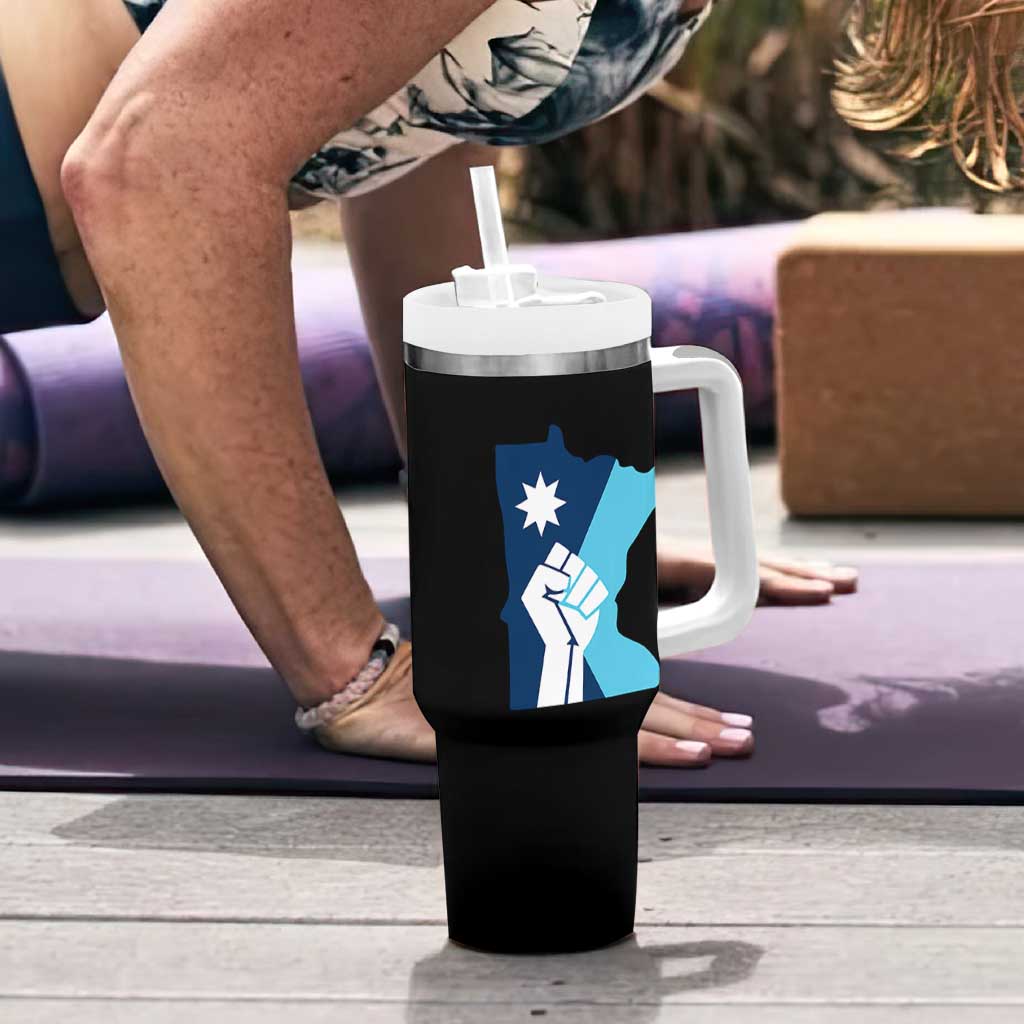 Minnesota Strong Fist Power Graphic Tumbler With Handle Social Justice Solidarity