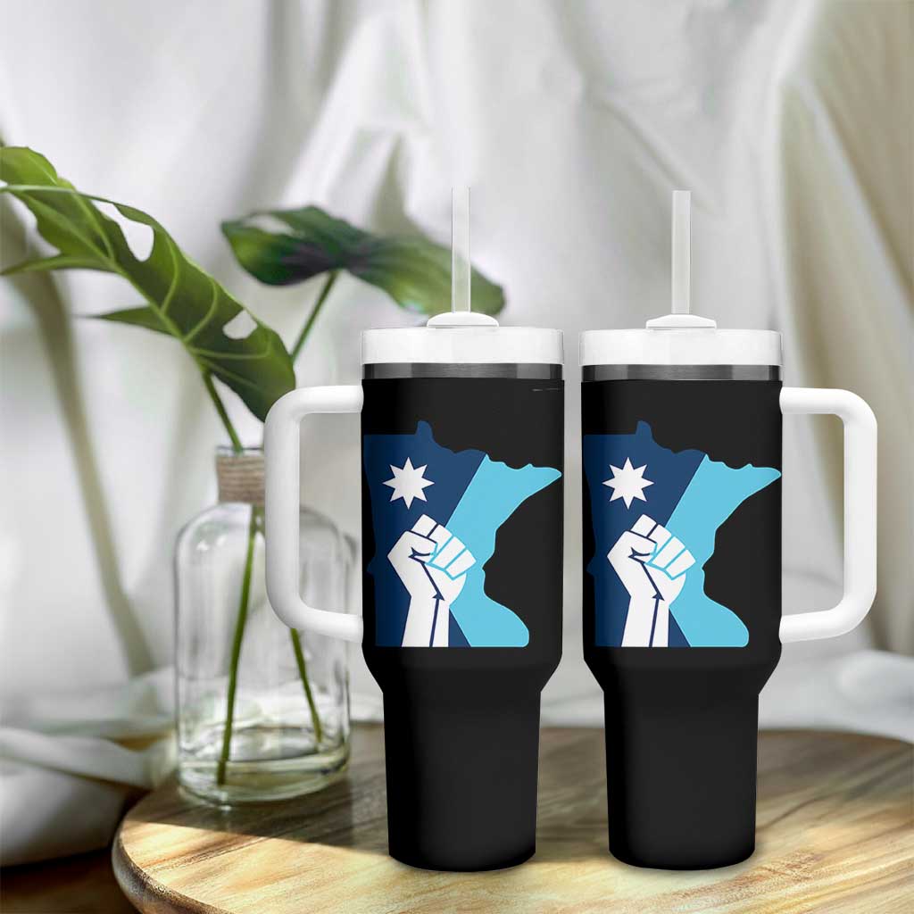 Minnesota Strong Fist Power Graphic Tumbler With Handle Social Justice Solidarity