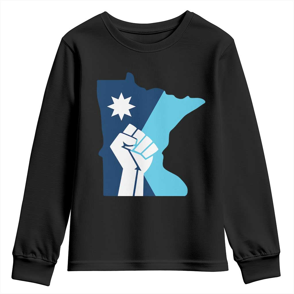 Minnesota Strong Fist Power Graphic Youth Sweatshirt Social Justice Solidarity
