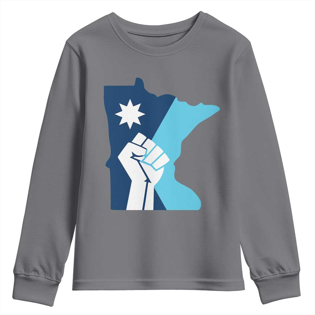 Minnesota Strong Fist Power Graphic Youth Sweatshirt Social Justice Solidarity