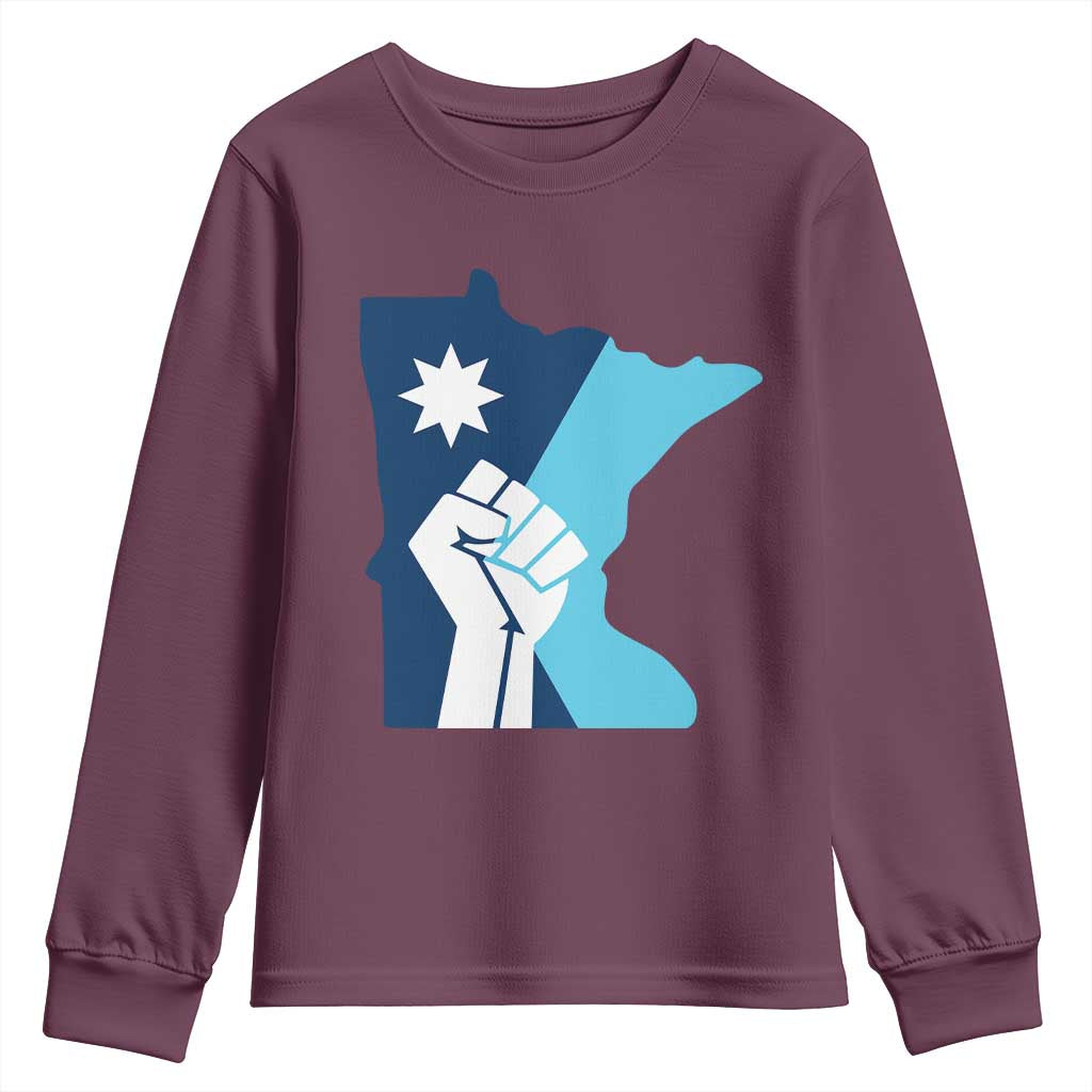 Minnesota Strong Fist Power Graphic Youth Sweatshirt Social Justice Solidarity