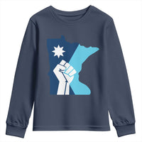 Minnesota Strong Fist Power Graphic Youth Sweatshirt Social Justice Solidarity
