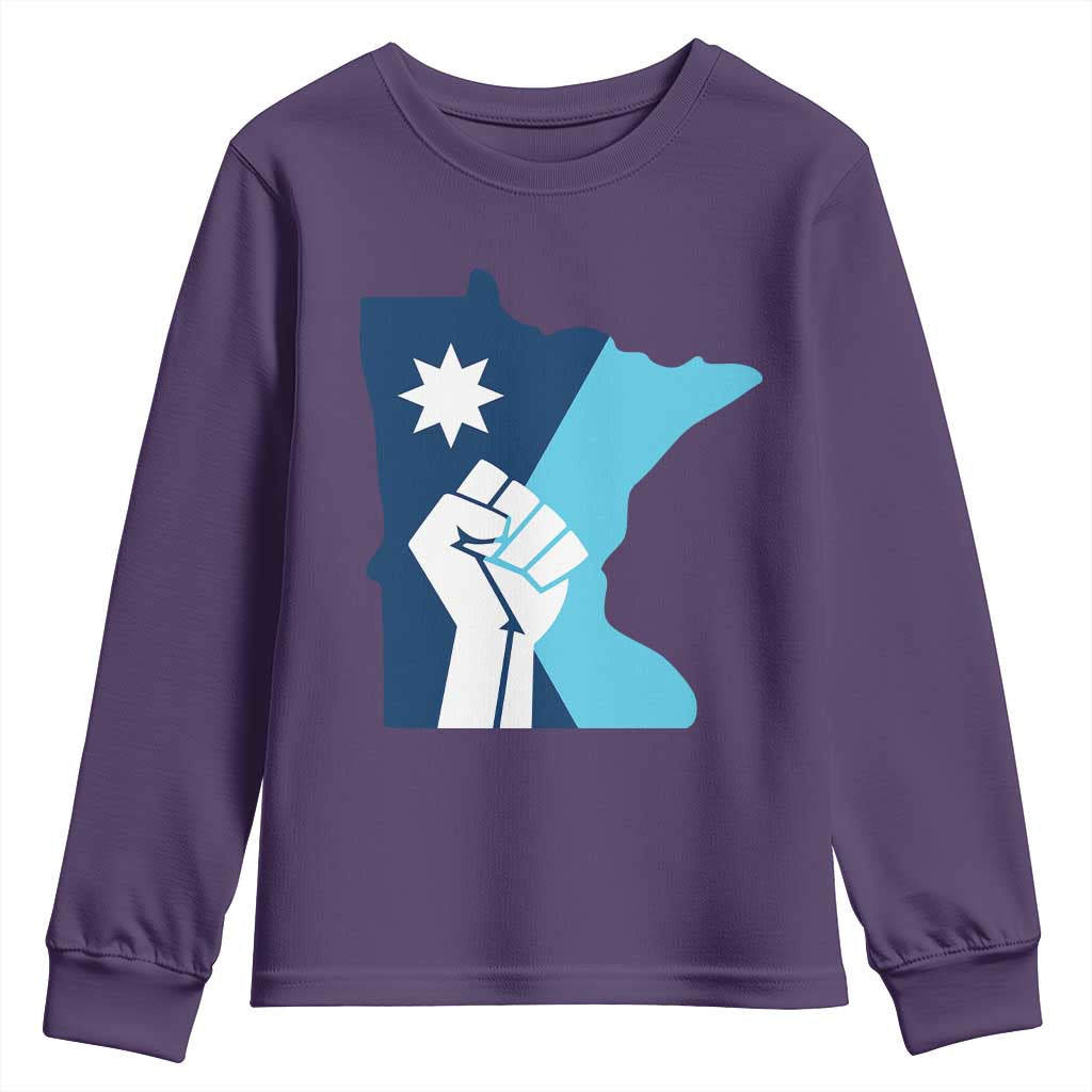 Minnesota Strong Fist Power Graphic Youth Sweatshirt Social Justice Solidarity