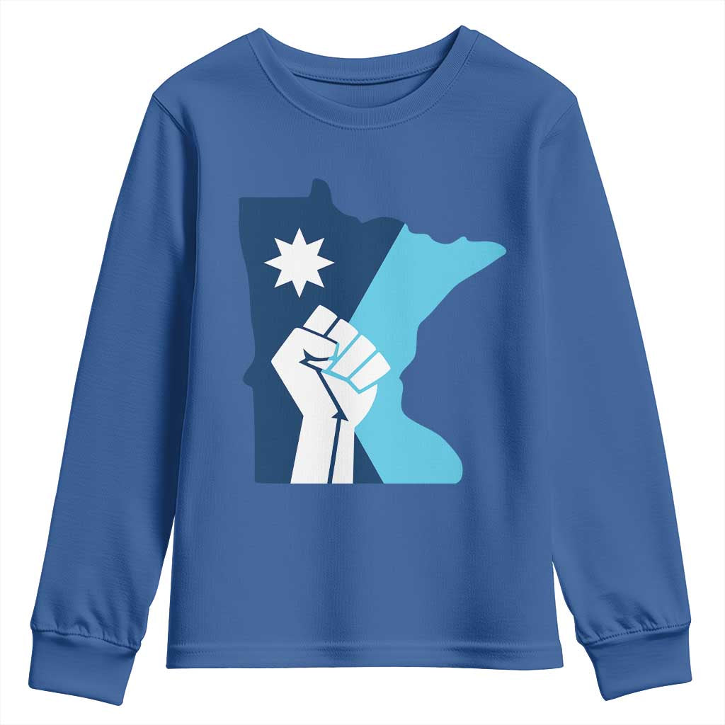 Minnesota Strong Fist Power Graphic Youth Sweatshirt Social Justice Solidarity