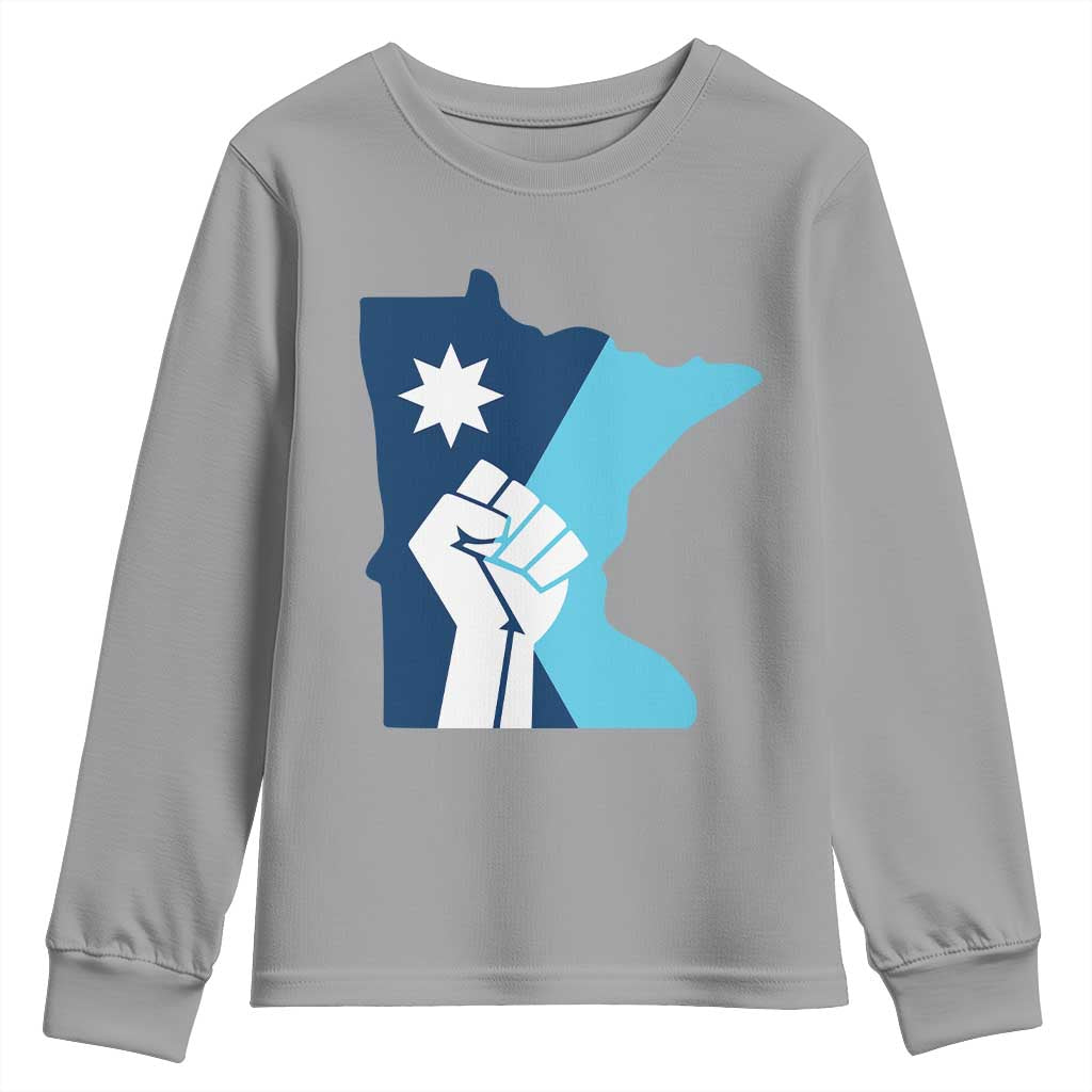 Minnesota Strong Fist Power Graphic Youth Sweatshirt Social Justice Solidarity