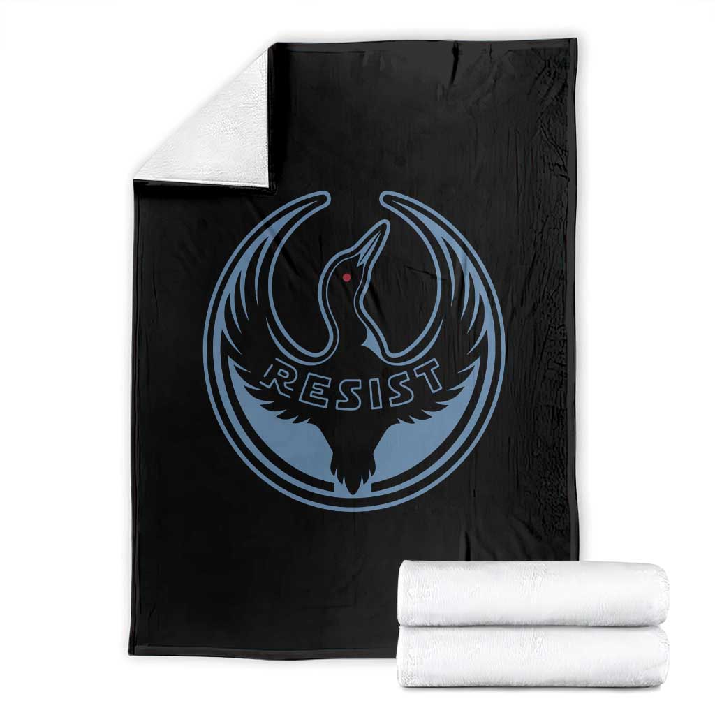 Minnesota Resist Loon Rebellion Emblem Throw Blanket
