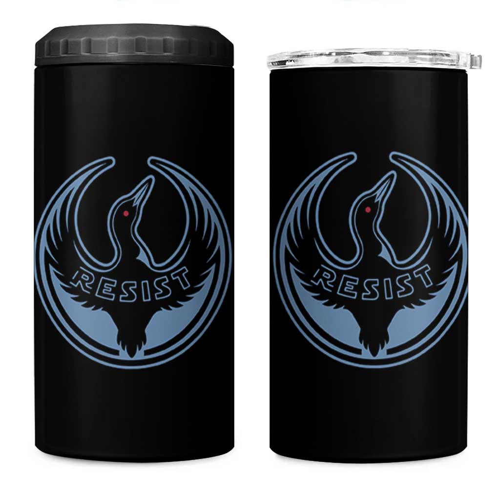 Minnesota Resist Loon Rebellion Emblem 4 in 1 Can Cooler Tumbler