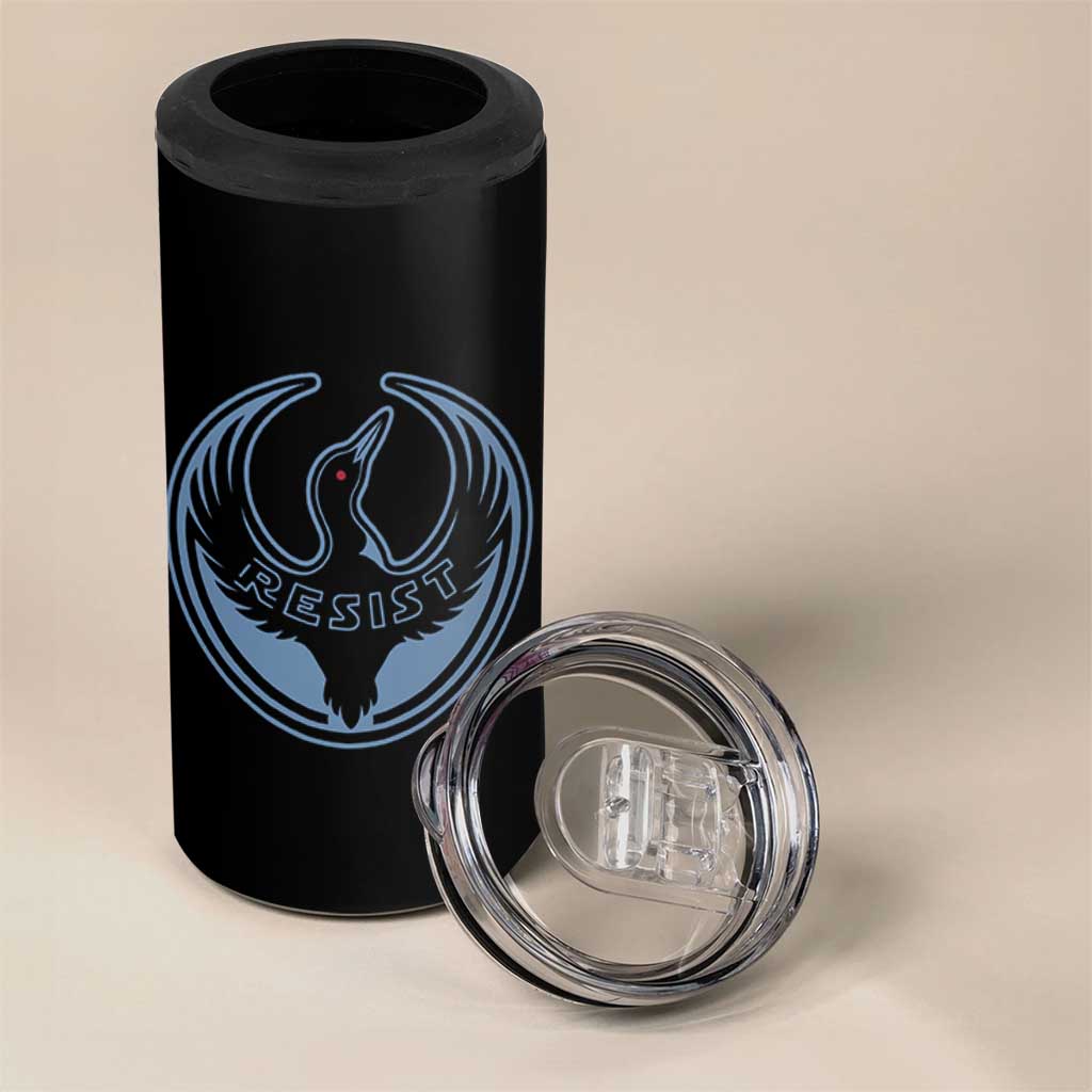 Minnesota Resist Loon Rebellion Emblem 4 in 1 Can Cooler Tumbler