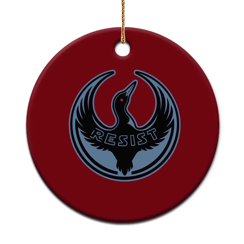 Minnesota Resist Loon Rebellion Emblem Ceramic Ornament