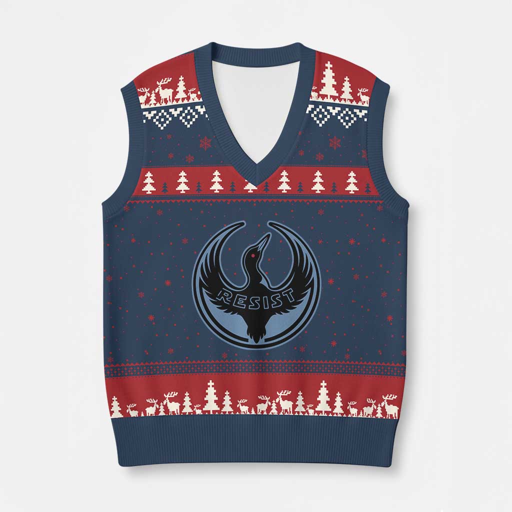 Minnesota Resist Loon Rebellion Emblem V-Neck Knit Sweater Vest