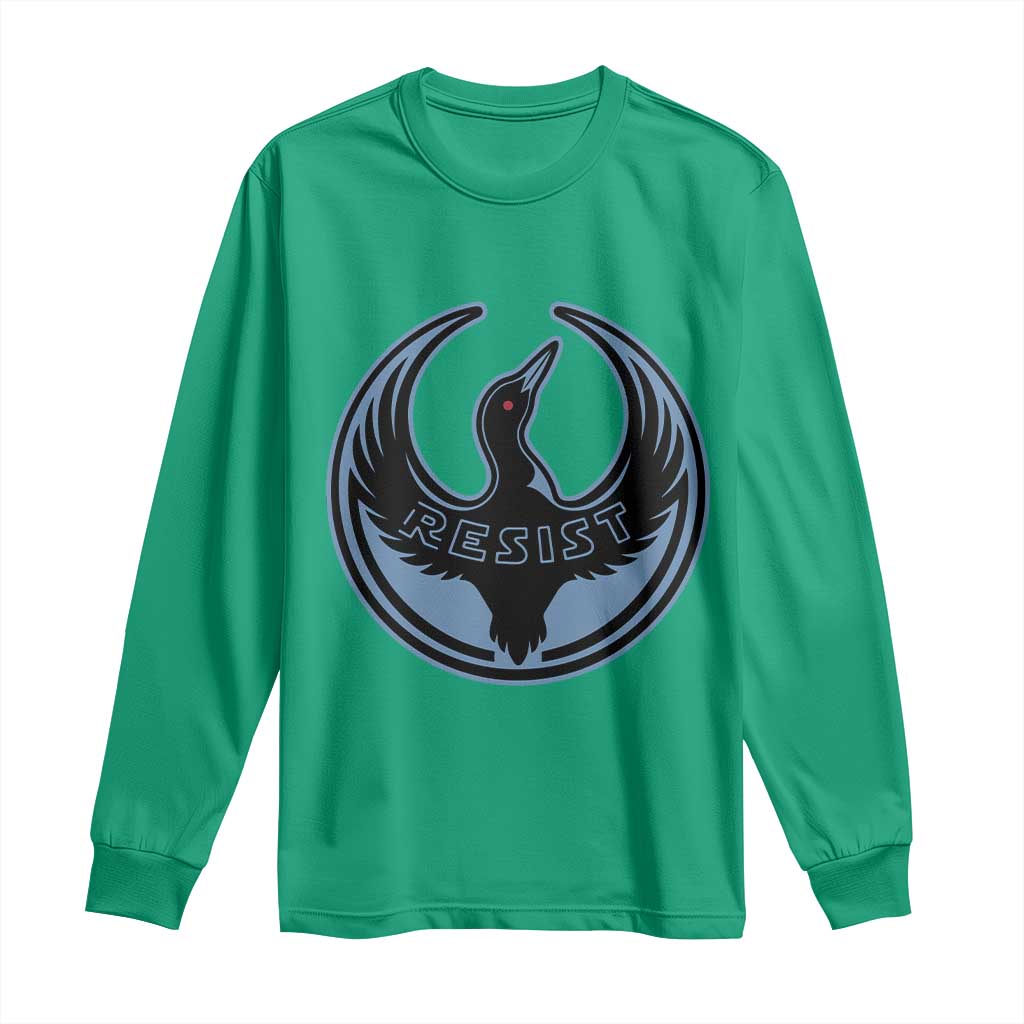 Minnesota Resist Loon Rebellion Emblem Long Sleeve Shirt