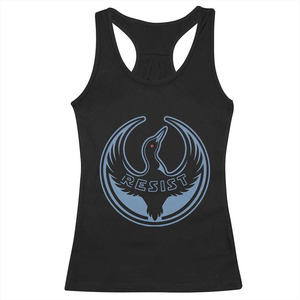 Minnesota Resist Loon Rebellion Emblem Racerback Tank Top
