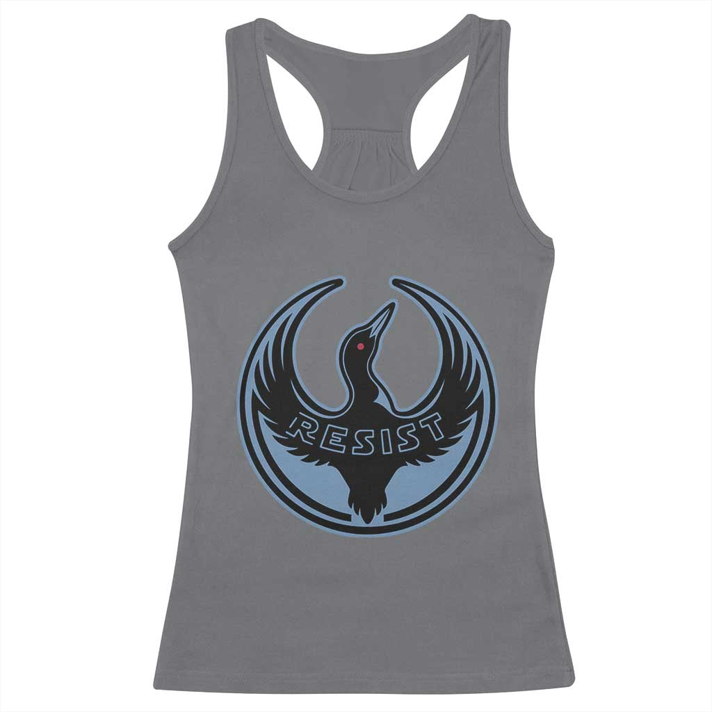 Minnesota Resist Loon Rebellion Emblem Racerback Tank Top