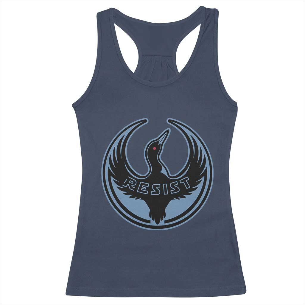 Minnesota Resist Loon Rebellion Emblem Racerback Tank Top