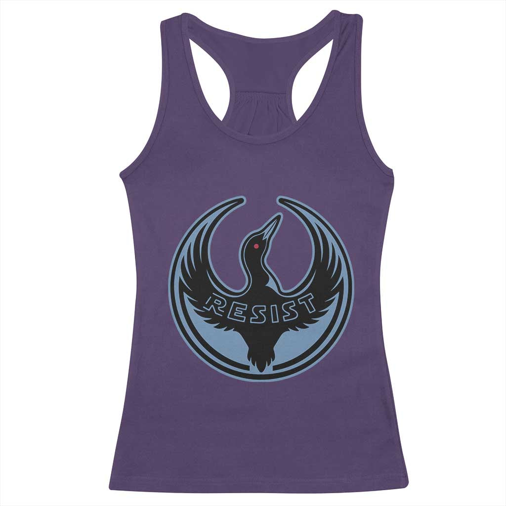 Minnesota Resist Loon Rebellion Emblem Racerback Tank Top