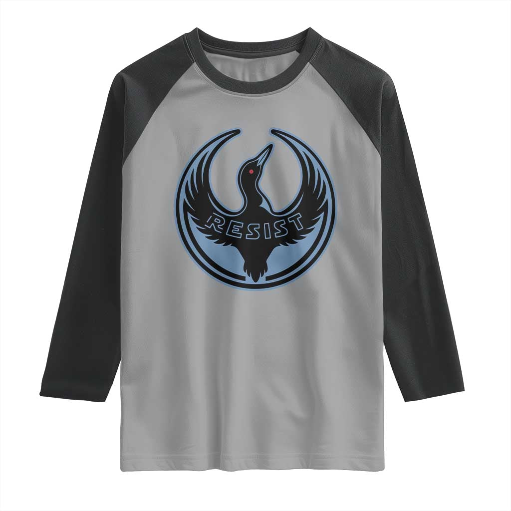 Minnesota Resist Loon Rebellion Emblem Raglan Shirt