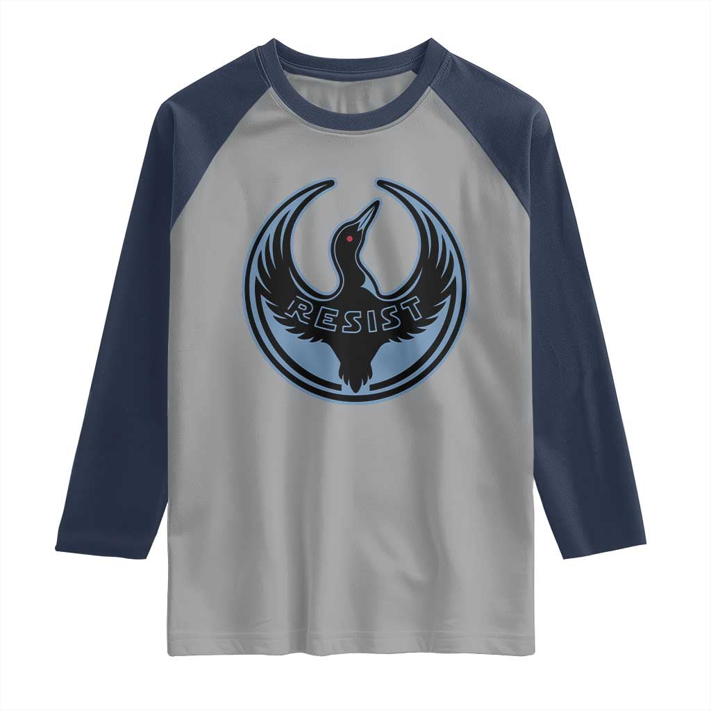 Minnesota Resist Loon Rebellion Emblem Raglan Shirt