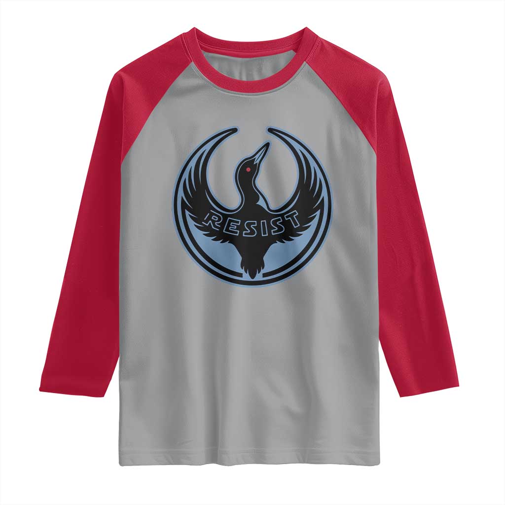 Minnesota Resist Loon Rebellion Emblem Raglan Shirt