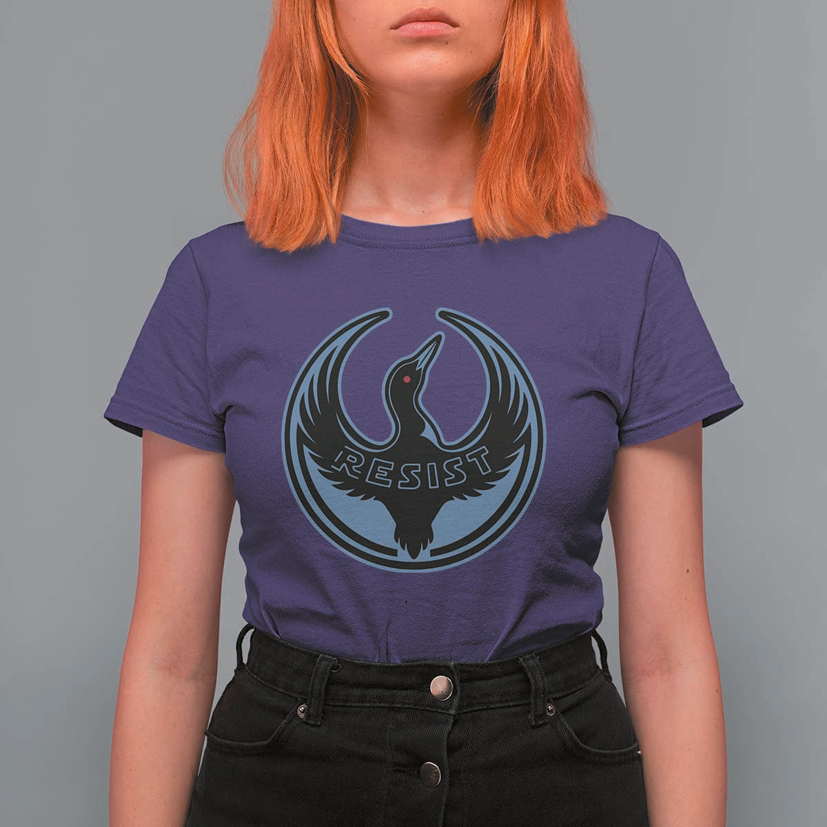 Minnesota Resist Loon Rebellion Emblem T Shirt For Women