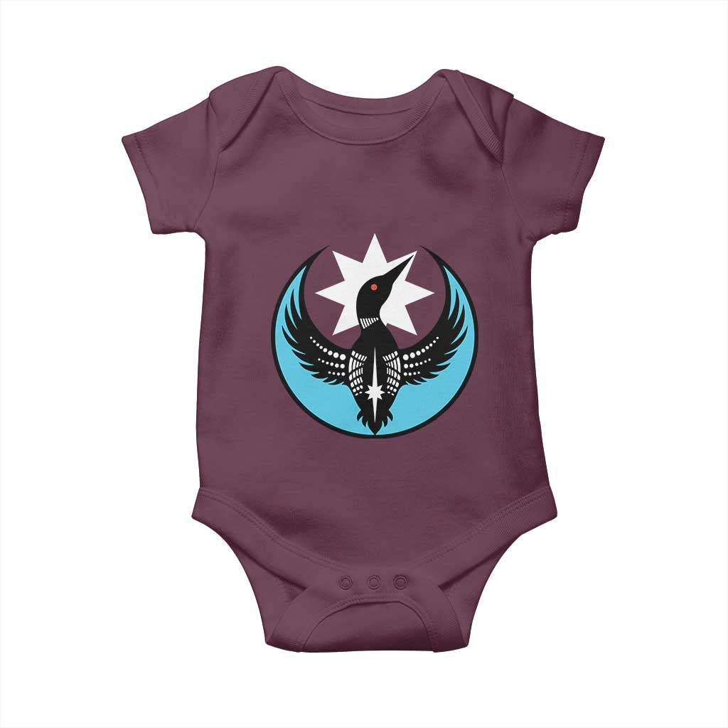 Minnesota Rebel Loon Star Emblem Baby Onesie Rebellion Symbolic Unity Graphic