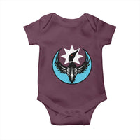 Minnesota Rebel Loon Star Emblem Baby Onesie Rebellion Symbolic Unity Graphic