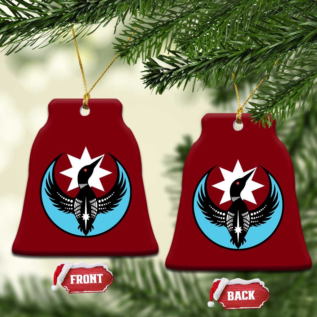 Minnesota Rebel Loon Star Emblem Ceramic Ornament Rebellion Symbolic Unity Graphic