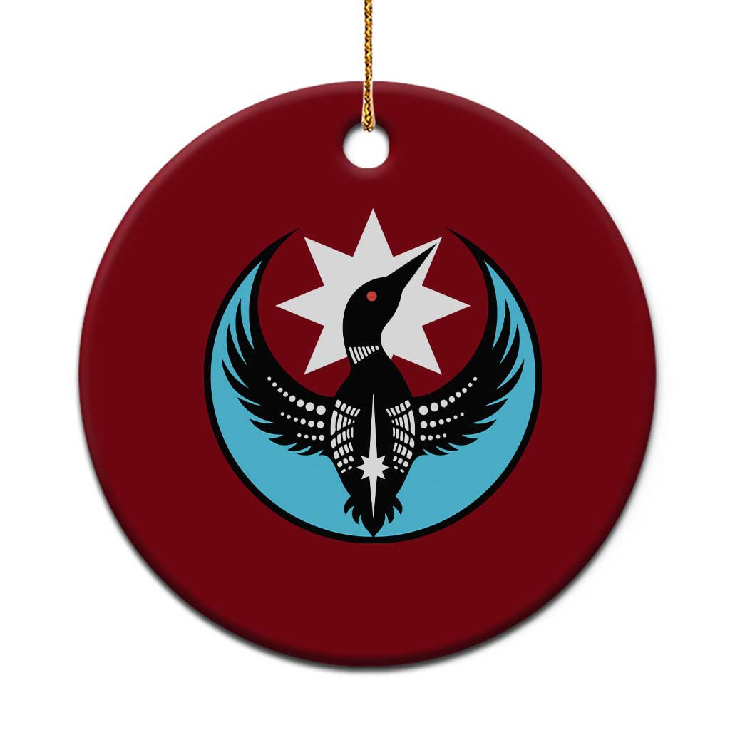 Minnesota Rebel Loon Star Emblem Ceramic Ornament Rebellion Symbolic Unity Graphic