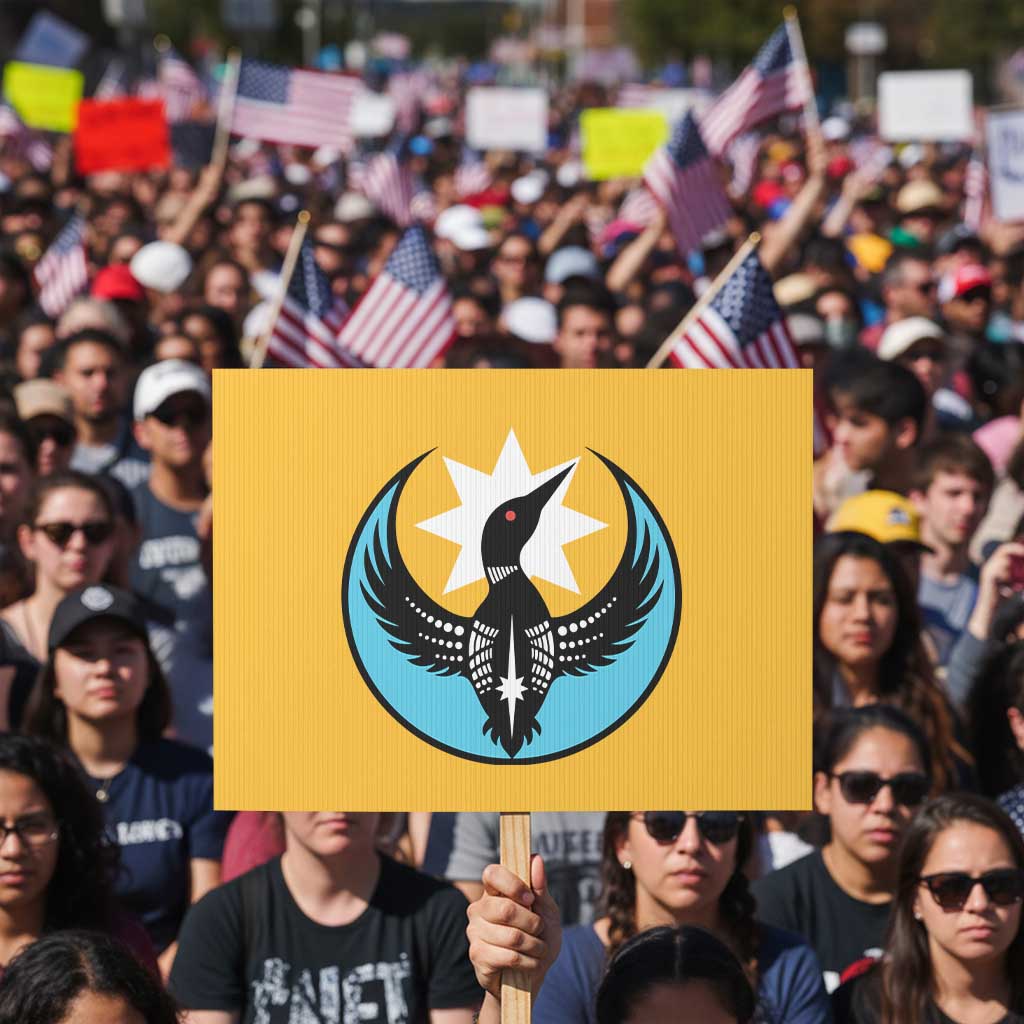 Minnesota Rebel Loon Star Emblem Protest Sign Rebellion Symbolic Unity Graphic