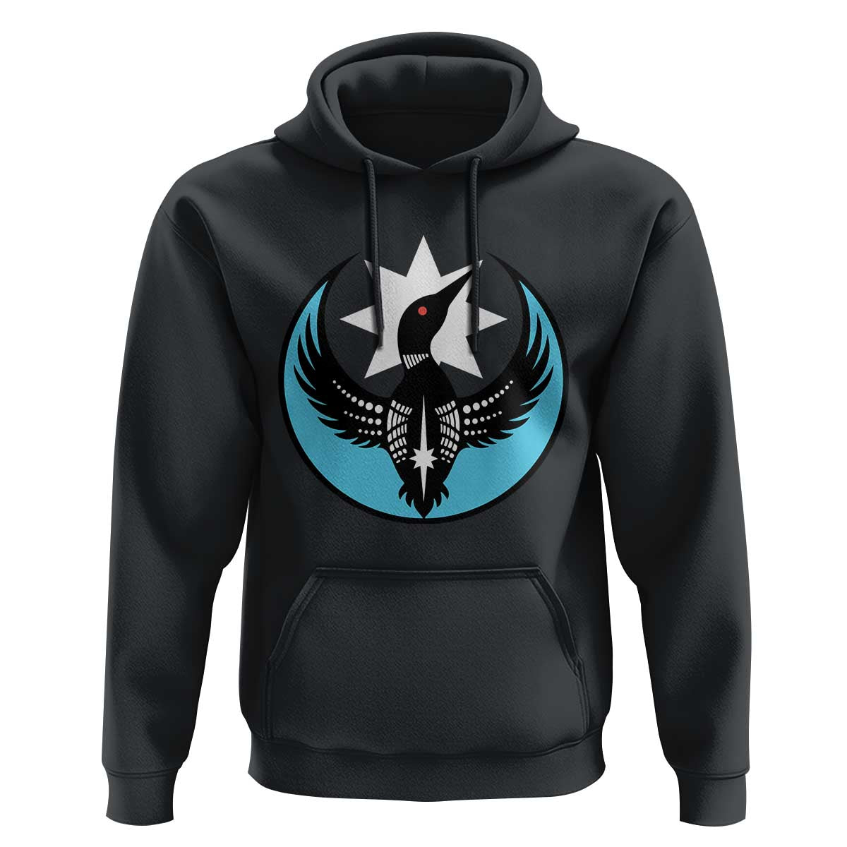 Minnesota Rebel Loon Star Emblem Hoodie Rebellion Symbolic Unity Graphic