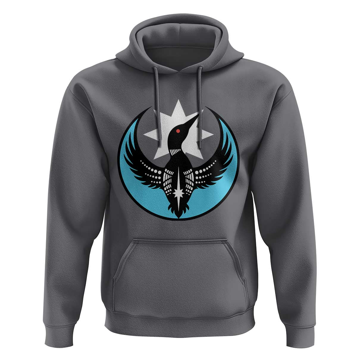 Minnesota Rebel Loon Star Emblem Hoodie Rebellion Symbolic Unity Graphic