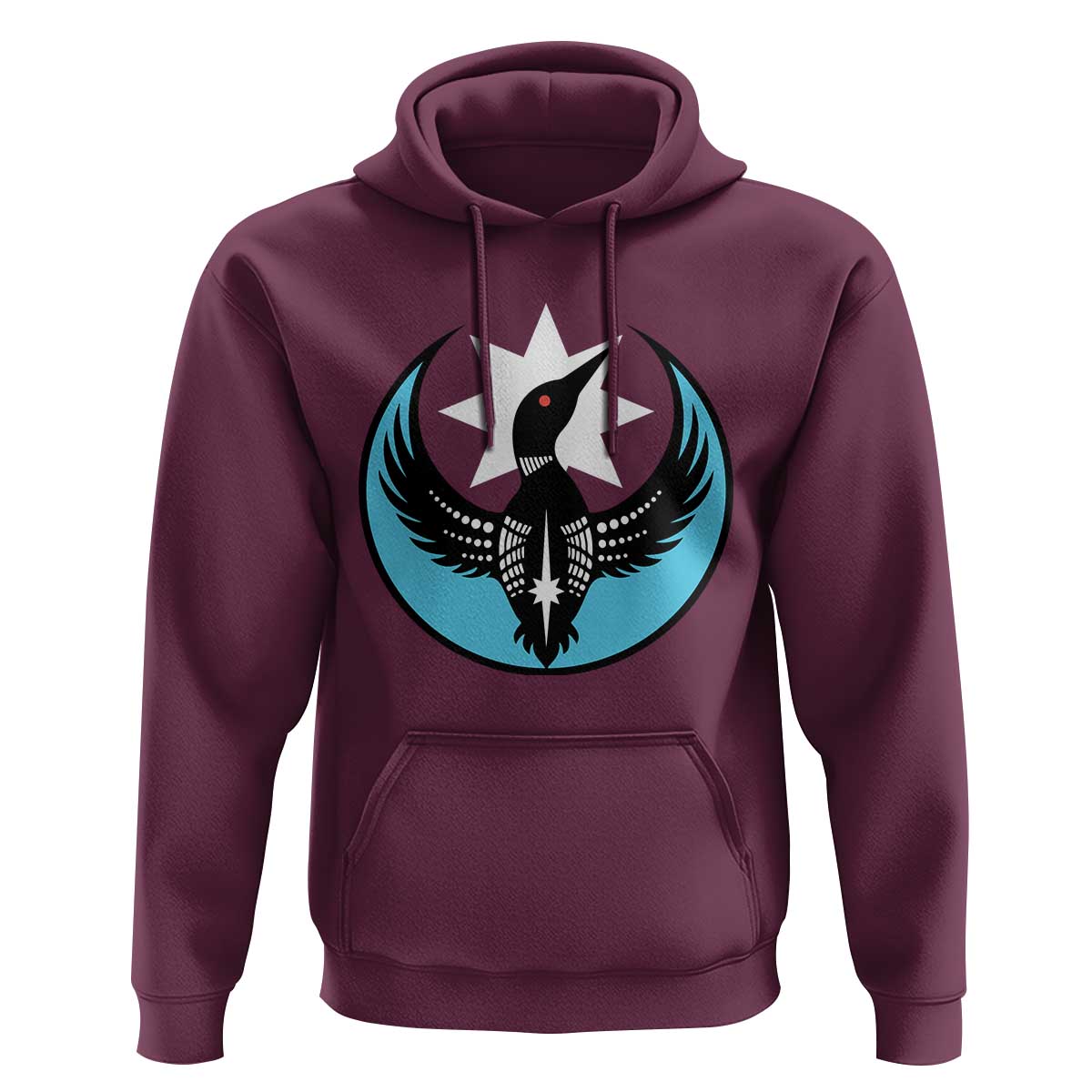 Minnesota Rebel Loon Star Emblem Hoodie Rebellion Symbolic Unity Graphic