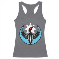 Minnesota Rebel Loon Star Emblem Racerback Tank Top Rebellion Symbolic Unity Graphic