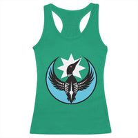 Minnesota Rebel Loon Star Emblem Racerback Tank Top Rebellion Symbolic Unity Graphic